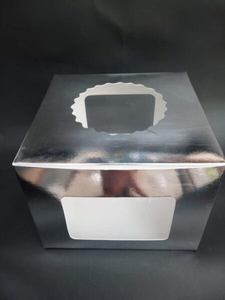 10x10x8 Silver Cake Box