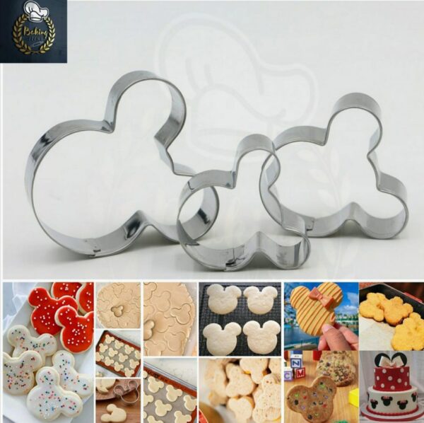 3 Pcs Mickey Mouse Cutter