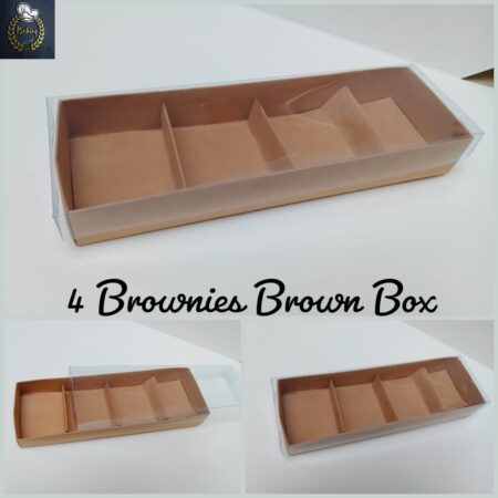 4 Brownies Brown Box