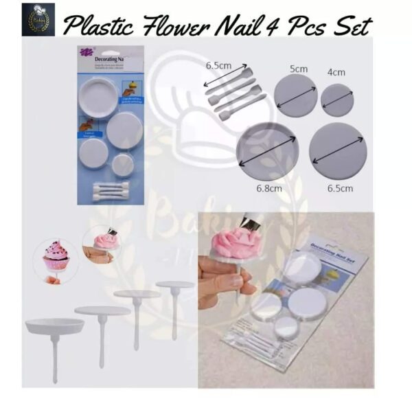 4 Pcs Plastic Flower Nail