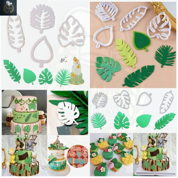 4 Pcs Tropical Leaf Cutter