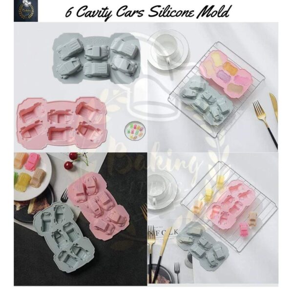 6 Cavity Cars Silicone Mold