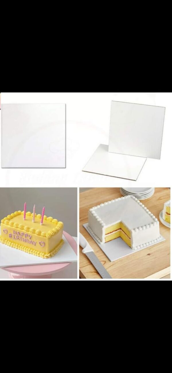 6 Inch White Square Base
