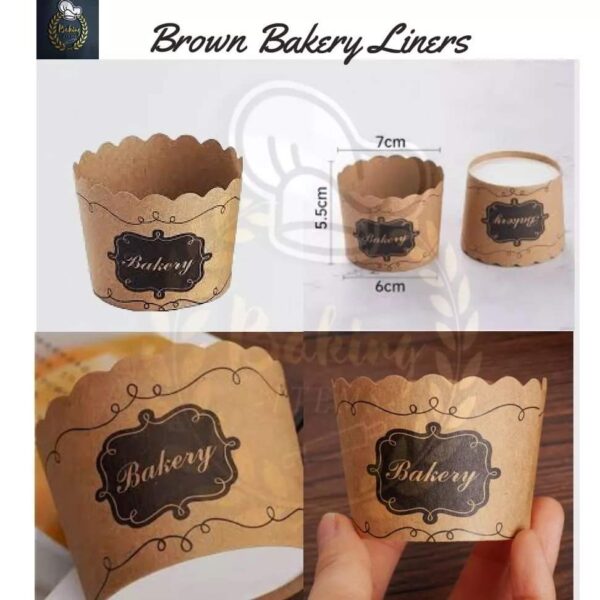 Brown Bakery Liners Pack Of 10 Pcs