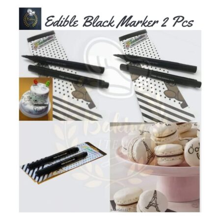 Edible Black Marker 2 Pcs Set