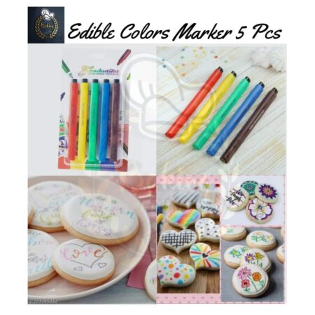 Edible Colors Marker 5 Pcs Set
