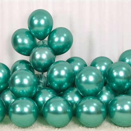 Green Metallic Balloon Pack Of 12 Pcs