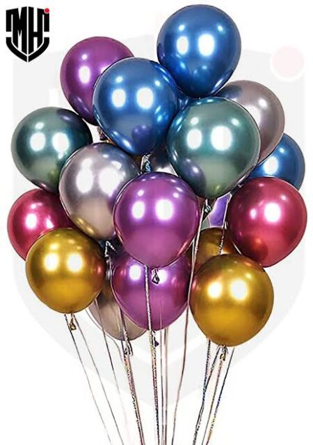 Multi Metallic Balloon Pack Of 12 Pcs