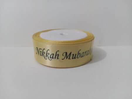 Nikkah Mubarak Golden Ribbon