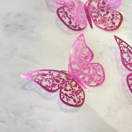 Pink Butterfly Pack Of 12 Pcs