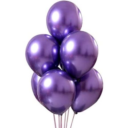 Purple Metallic Balloon Pack Of 12 Pcs