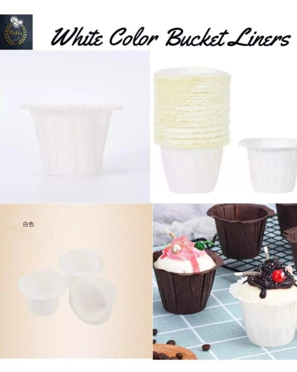 White Color Bucket Liners Pack Of 30 Pcs