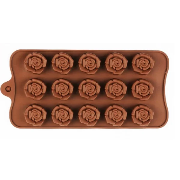 15 Cavity Rose Chocolate Mold