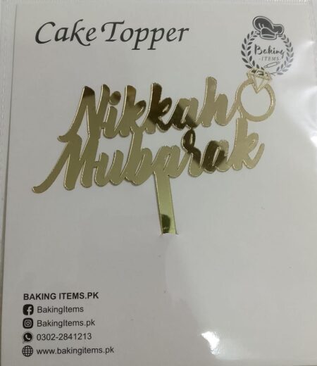 Nikkah Mubarak Acrylic Topper