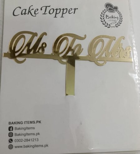 Ms To Mrs Acrylic Topper