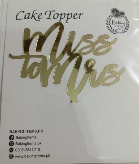 Miss To Mrs Acrylic Topper