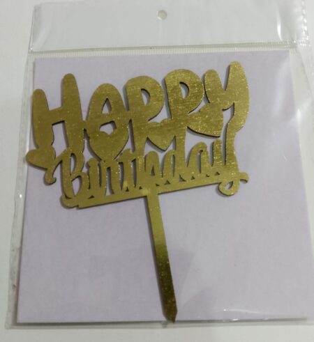 Happy Birthday Wooden Topper