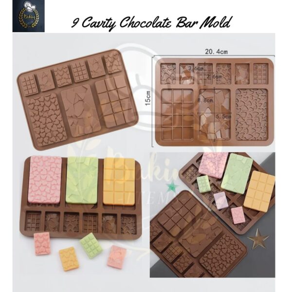 9 Cavity Chocolate Bar Mold
