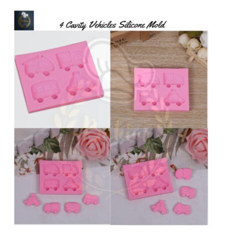 4 Cavity Vehciles Silicone Mold