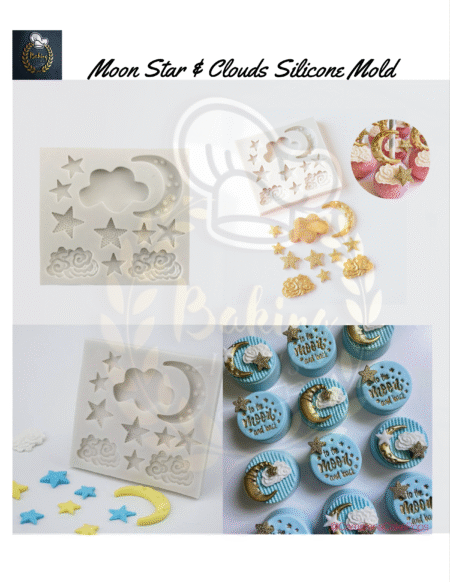 Moon Star & Clouds Silicone Mold