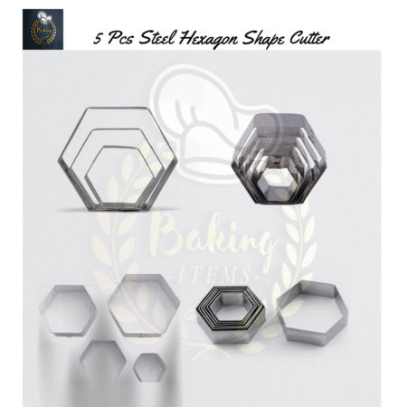 5 Pcs Steel Hexagon Shape Cutter