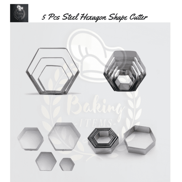 5 Pcs Steel Hexagon Shape Cutter