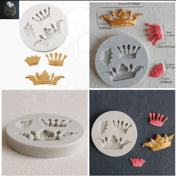 3 Cavity Small Crown Silicone Mold