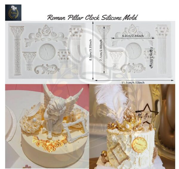Roman Pillar Clock Silicone Mold