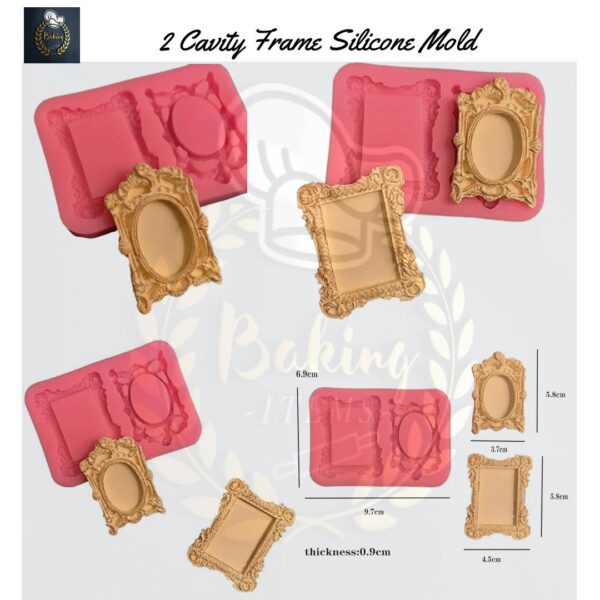 2 Cavity Frame Silicone Mold