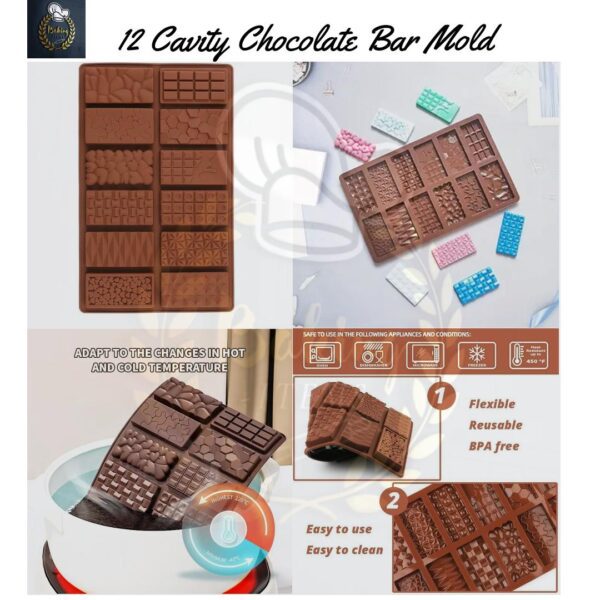 12 Cavity Chocolate Bar Mold