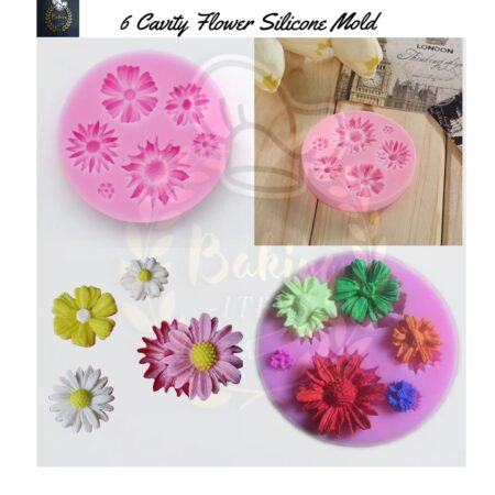 6 Cavity Flower Silicone Mold