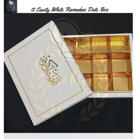 12 Cavity White Ramadan Date Box