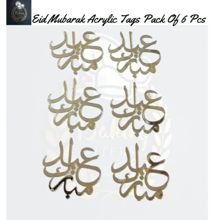 Eid Mubarak Acrylic Tags Pack Of 6 Pcs