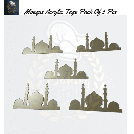 Mosque Acrylic Tags Pack Of 5 Pcs