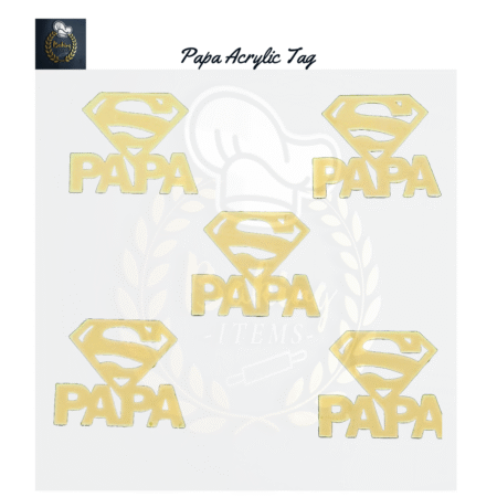Papa Acrylic Tags Pack Of 5 Pcs