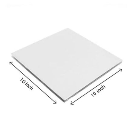 10 Inch White Square Base
