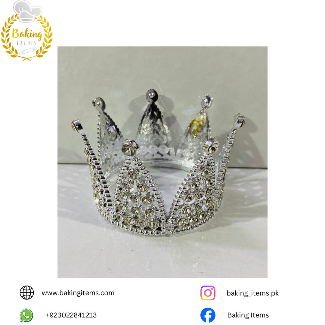 Silver Crown – Elegant Cake Topper
