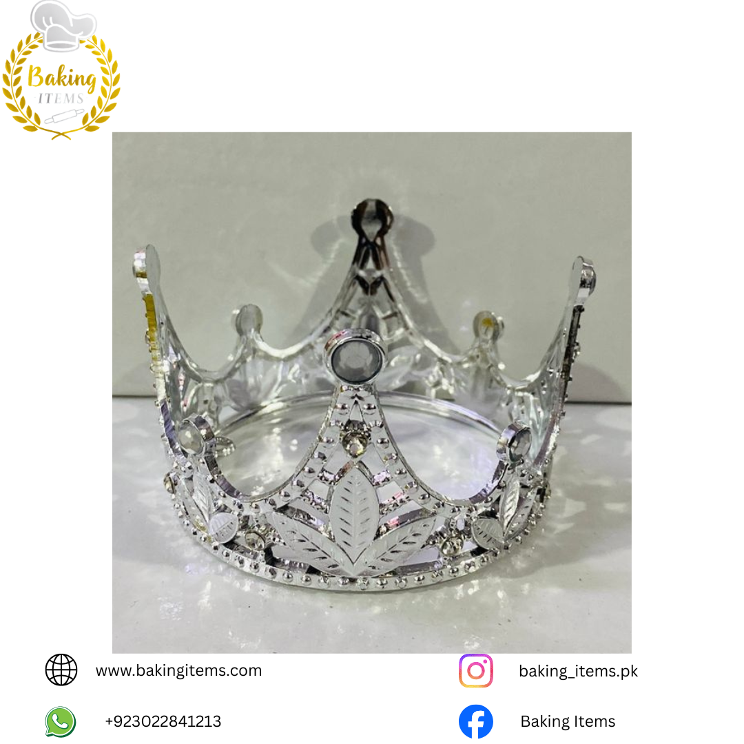 Silver Crown – Elegant Cake Topper