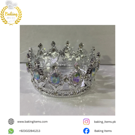 Silver Cake Crown – Elegant Cake Topper