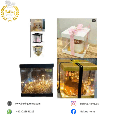 10x10x10 PVC Box – Cake & Gift Packaging