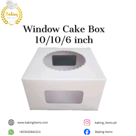 10x10x6 Window Cake Box – Premium Cake Packaging