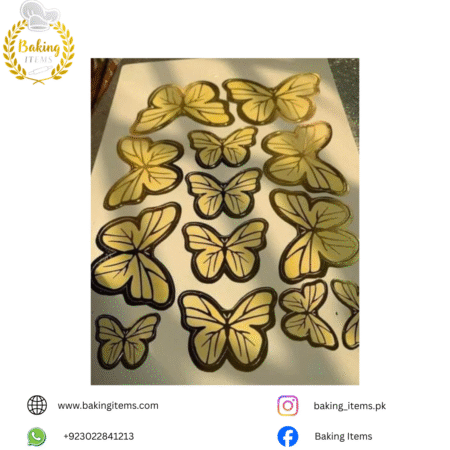 13 Pcs Yellow Butterfly – Cake Decoration