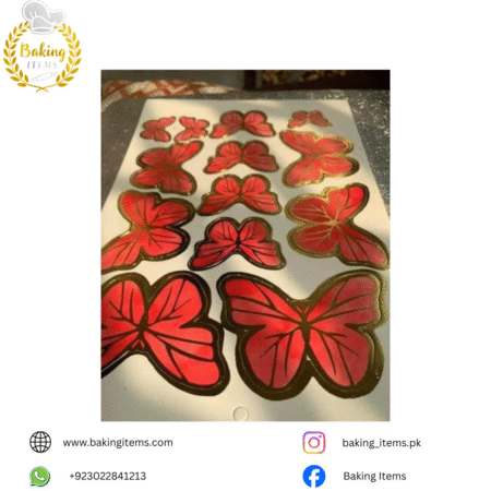 13 Pcs Red Butterfly – Cake Decoration