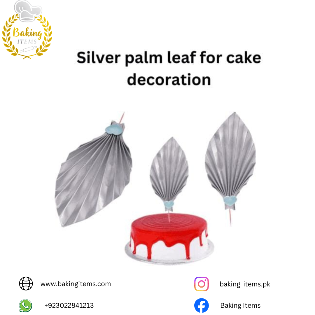 Silver Palm Leaf – Cake Decoration