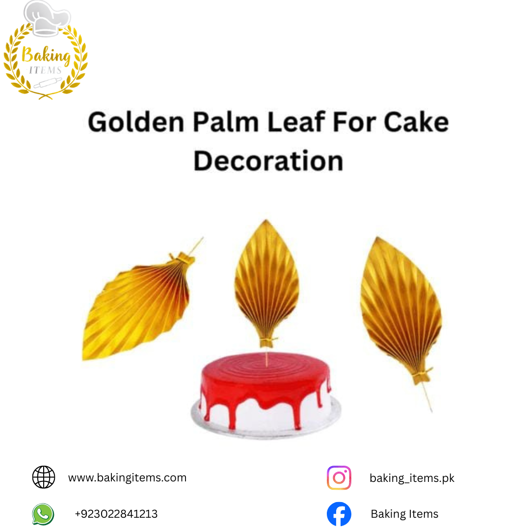 Golden Palm Leaf – Cake Decoration