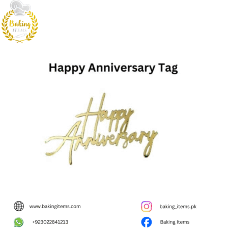 Happy Anniversary Tag – Cake Topper