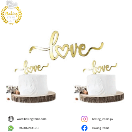 Love Acrylic Tag – Cake Topper