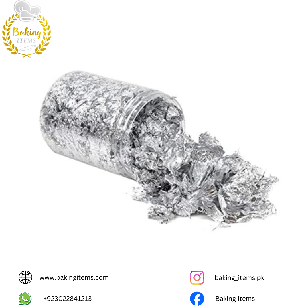 Silver Edible Flakes – Cake Decoration