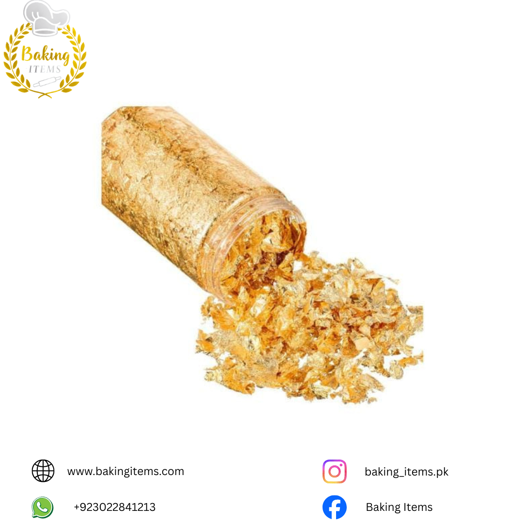 Edible Golden Flakes – Cake Decoration