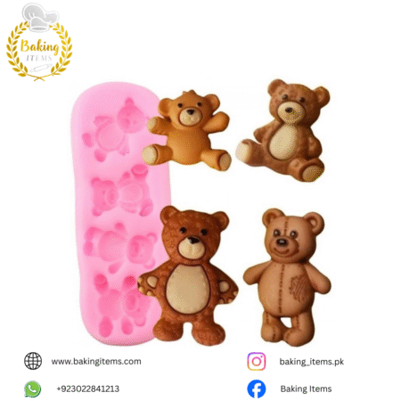 4 Cavity Mini Bears Mold